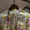 yellow floral silk set