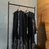 black long embellished kaftan