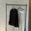 polka embellished silk set