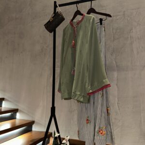 sage embellished set