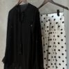 polka embellished silk set